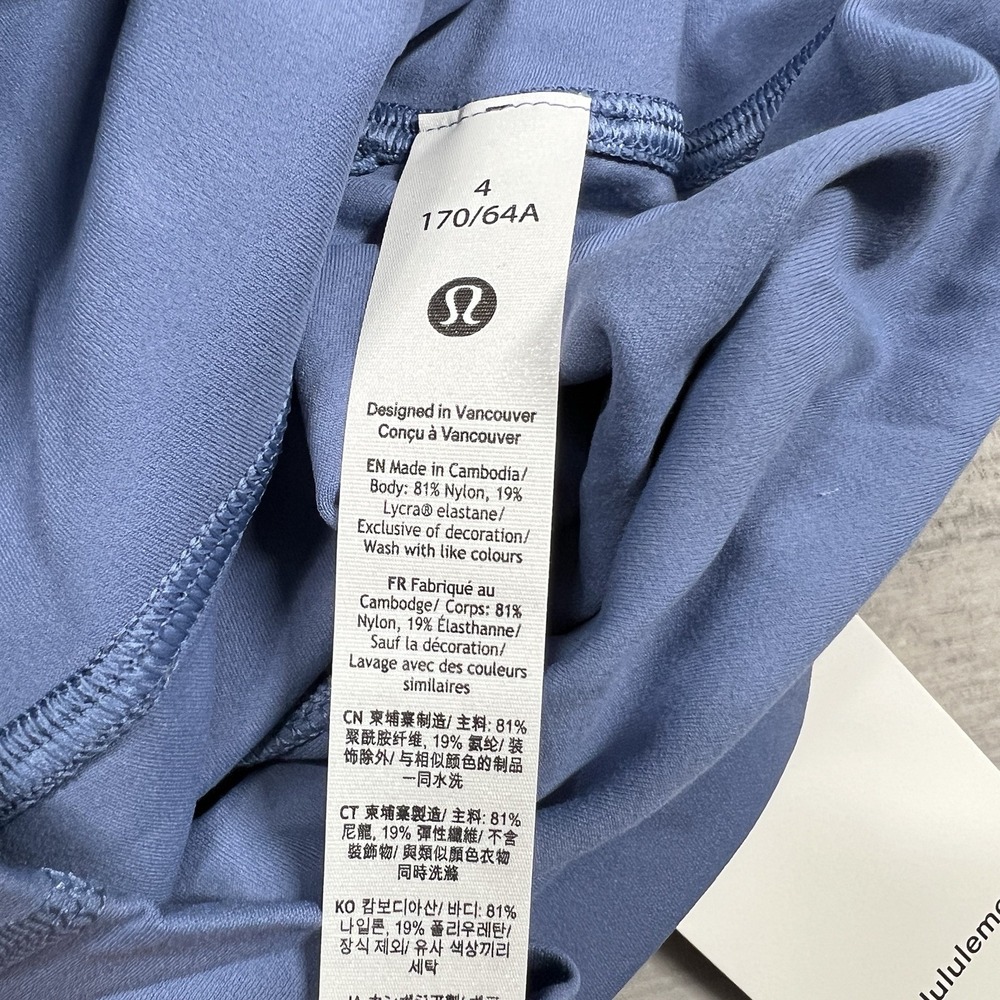 NWT Lululemon Skirt 4 Nulu Slim-Fit High-Rise‎ Iron Oasis Blue LW8AH0S Midi New - Picture 4 of 8